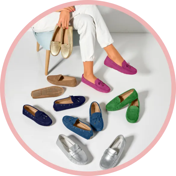 Mocassins en cuir ultra souple à liens | chaussures morphologie | Blancheporte