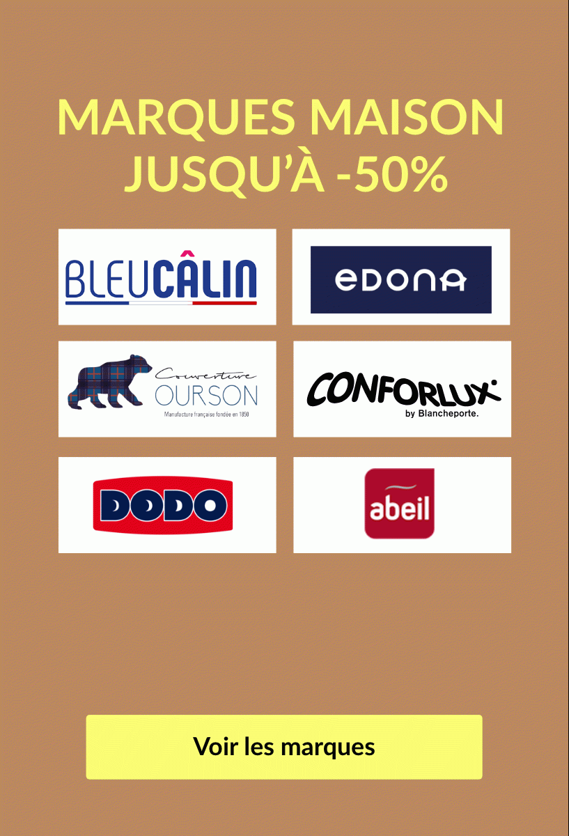 Jusqu'à -50%, découvrez nos marques maison