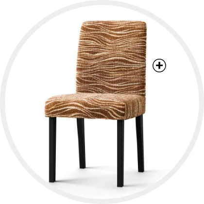 Bi-elastische microvezelhoes met golvenprint: geef uw stoelen een tweede leven en fris uw interieur meteen op!