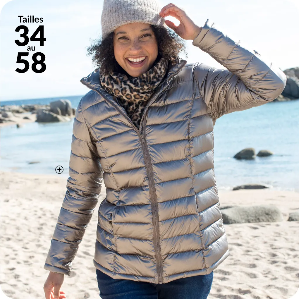 Doudoune courte effet métallisé pour femme, facile à entretenir et à laver sans l’abîmer – Blog Blancheporte