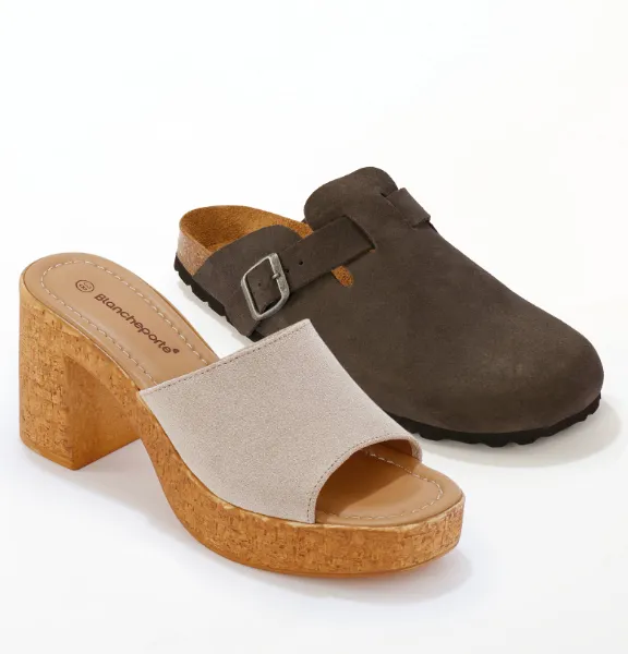 Sabots en croûte de cuir certifié LWG, confort et qualité - Blog Blancheporte