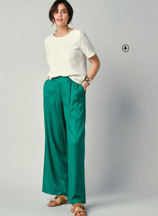 Effen broek met soepele, ruime snit | trendy in T-shirt | Blancheporte