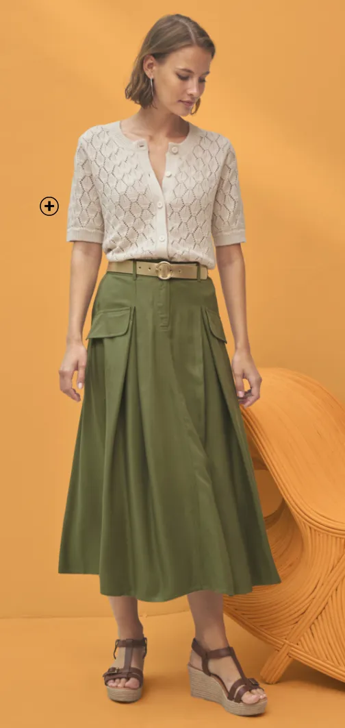 Gilet en maille ajouré écru - Blog Blancheporte