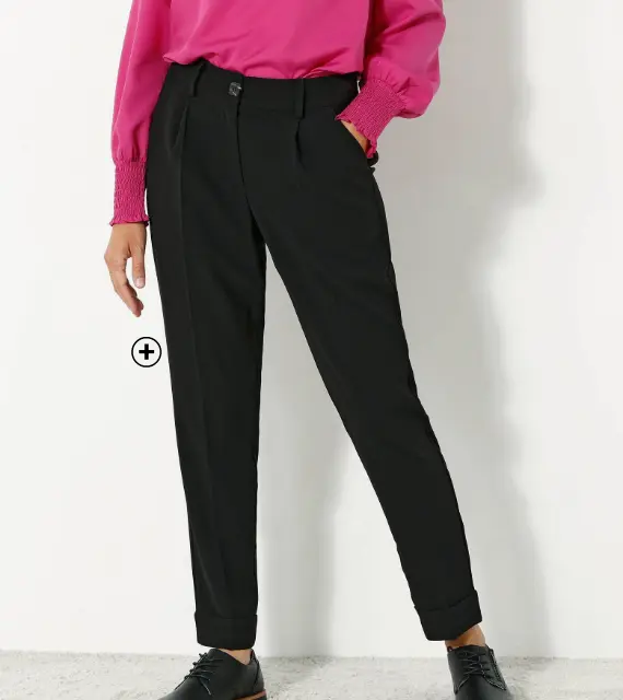 Soepele, nauwsluitende 7/8-broek in zwart, comfortabel en elegant voor de feesten | Blancheporte