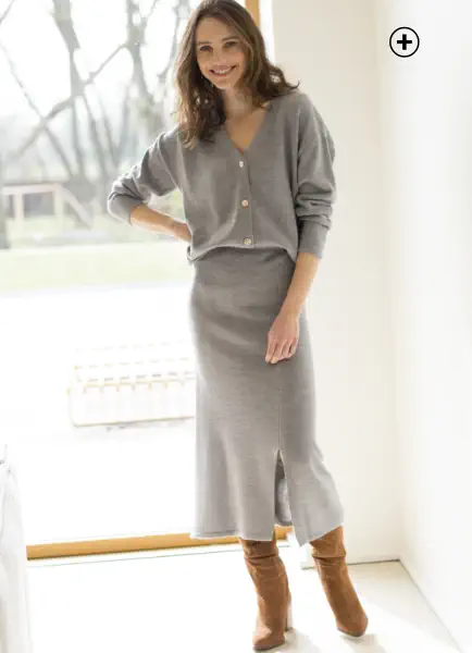 Gilet à boutons officier avec volume loose, parfait pour un look chic dans les couleurs tendances automne hiver 2024 - Blancheporte
