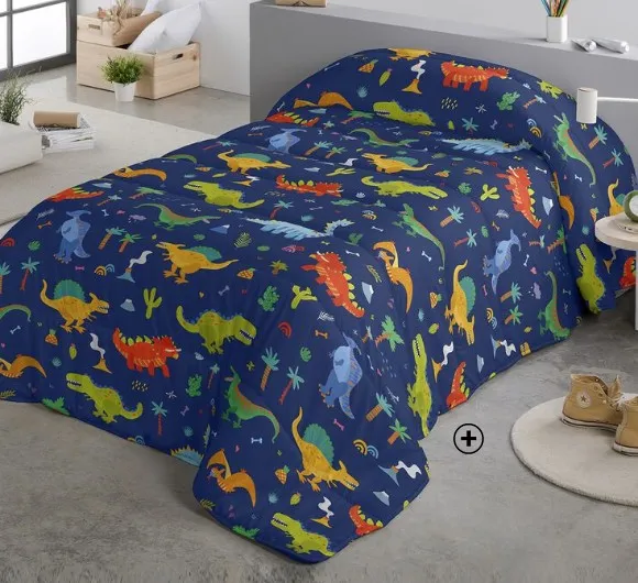 Kinderdekbed met veelkleurig dinosaurusmotief, goedkoop | Blancheporte