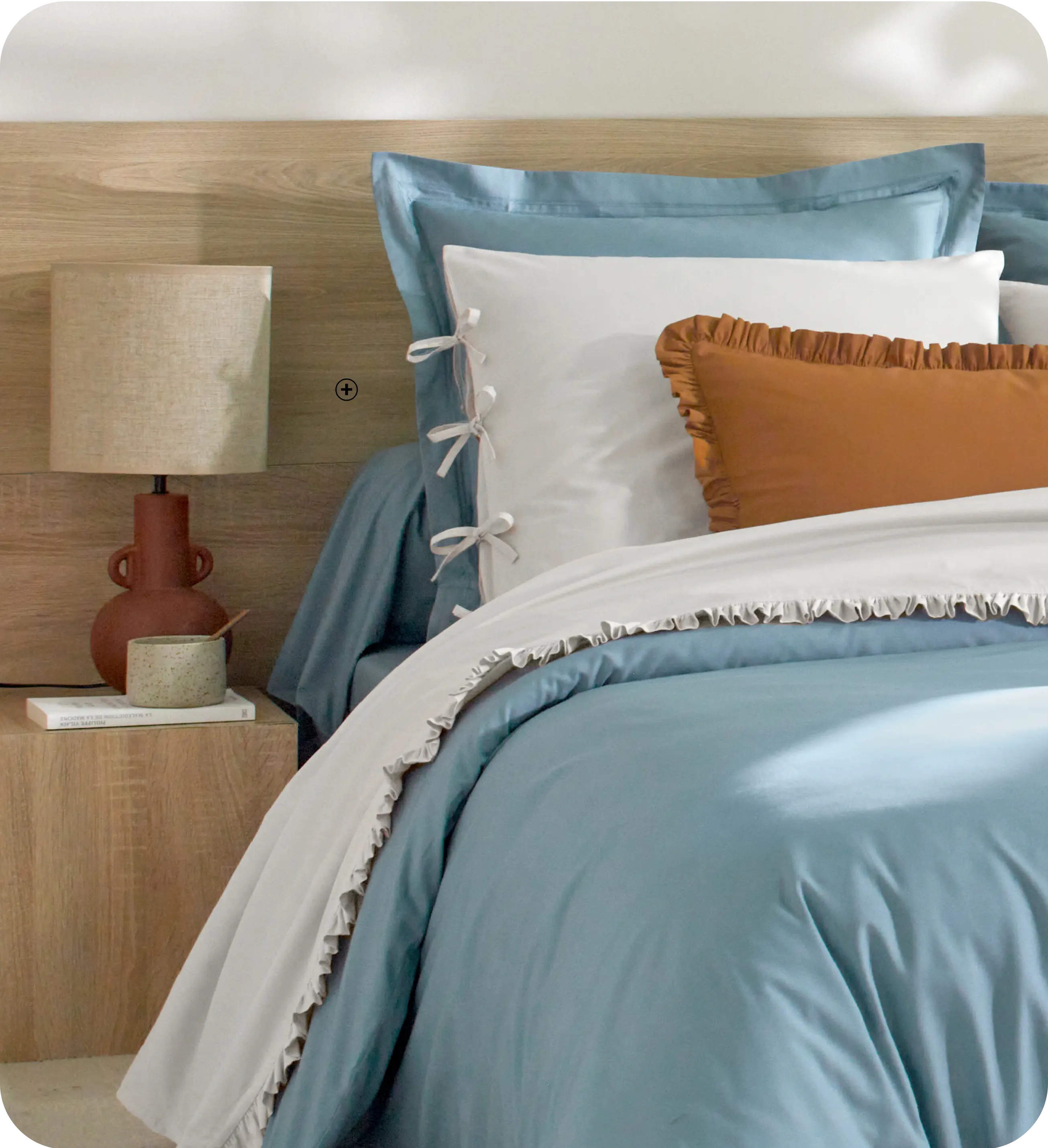 Dekbedovertrek van effen percale katoen, ideaal voor een fris en licht bed - Blancheporte