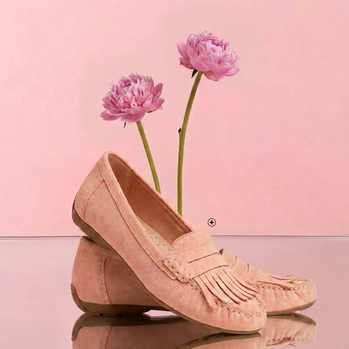 Mocassins souples femme en textile microfibre, semelle antidérapante, coloris rose clair - Blog Blancheporte