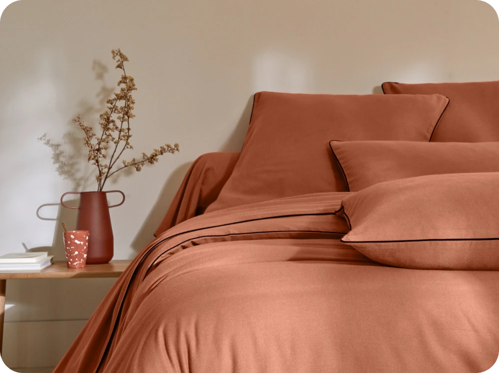 Linge de lit uni flanelle