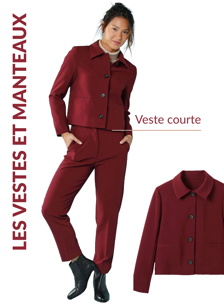 Veste blazer bordeaux courte unie, spécial petites - Blog Blancheporte