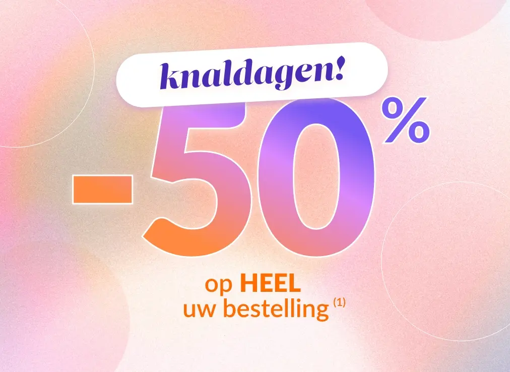 Profiteer van de extra dagen: -50% op al uw bestellingen vanaf 2 artikelen