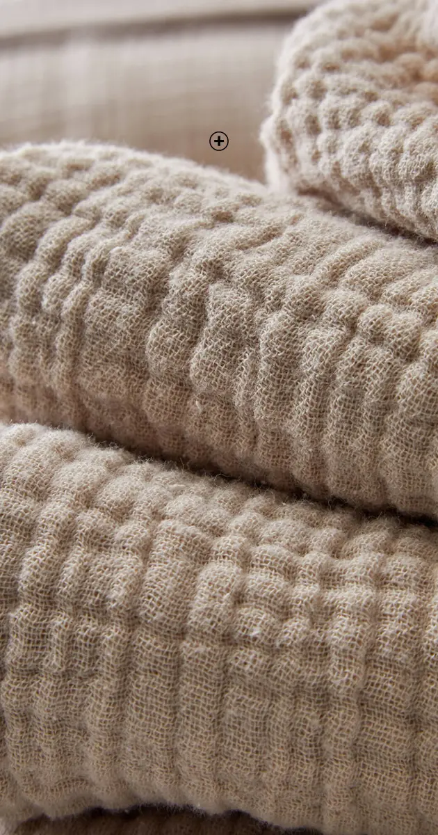 Kussensloop in terracotta tetrastof, zacht en licht materiaal | Blancheporte