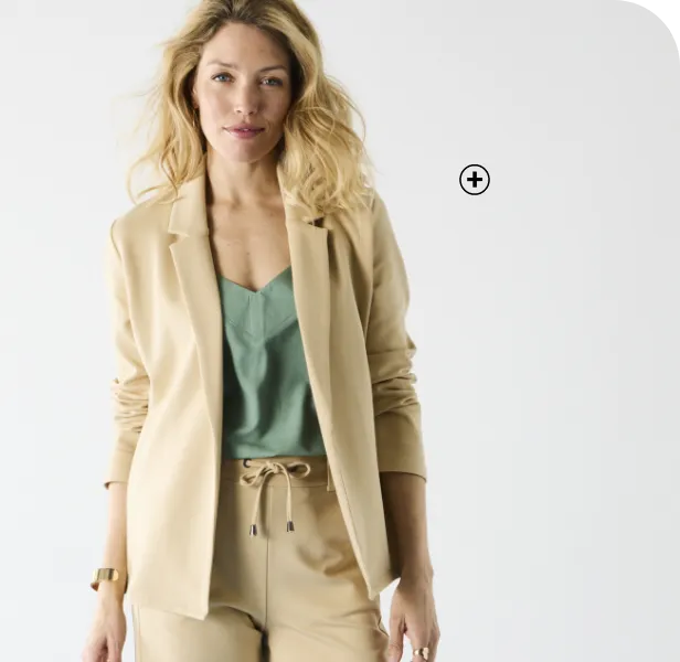 Veste manches 3/4 beige pour un style élégant et confortable après 50 ans | Blancheporte