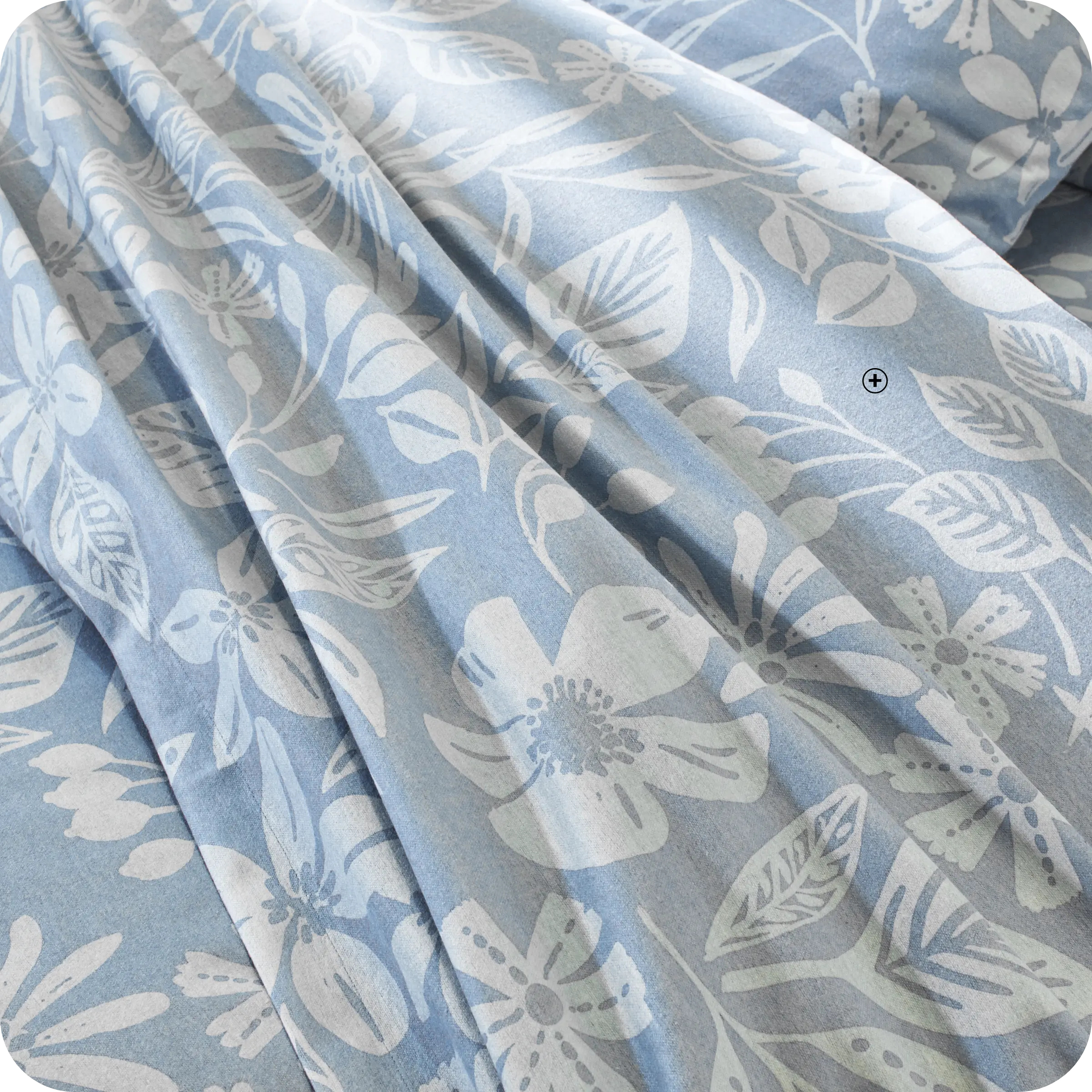 Dekbedovertrek van flanel met bloemenprint voor een warme en knusse winter - Blancheporte