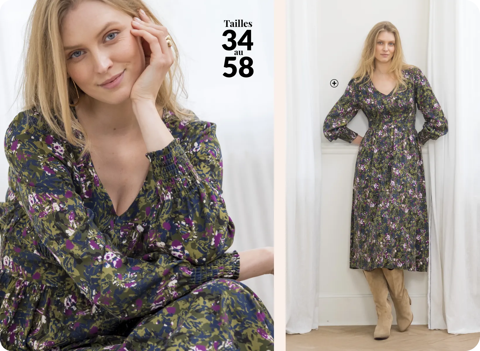 Robe midi imprimée en viscose fluide, idéale pour un look féminin élégant | Blog Blancheporte