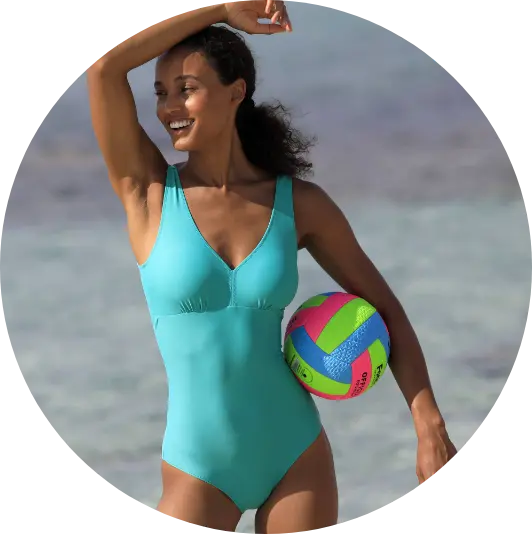 Maillot de bain une pièce grand buste Solaro, conçu pour bien choisir sa taille et sa forme de maillot de bain | Blancheporte