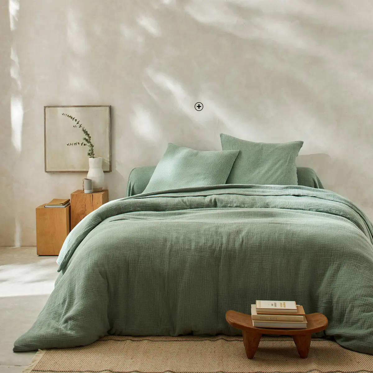 Housse de couette en gaze de coton beige, confortable et tendance | Blancheporte
