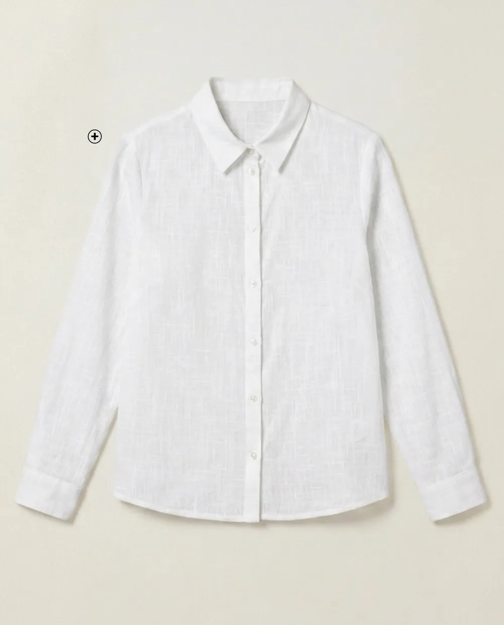 Effen damesshirt wit, recht model speciaal kleine maten, lange mouwen, 100% katoen - Blog Blancheporte