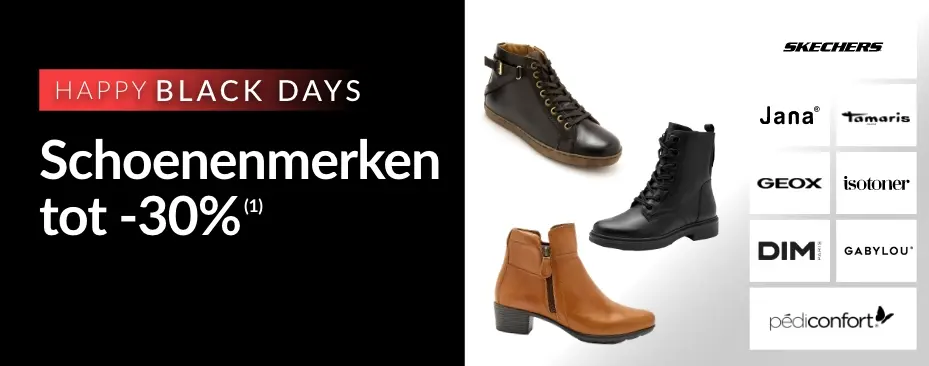 Happy Black Days: uw favoriete schoenenmerken tot 30% korting op de website
