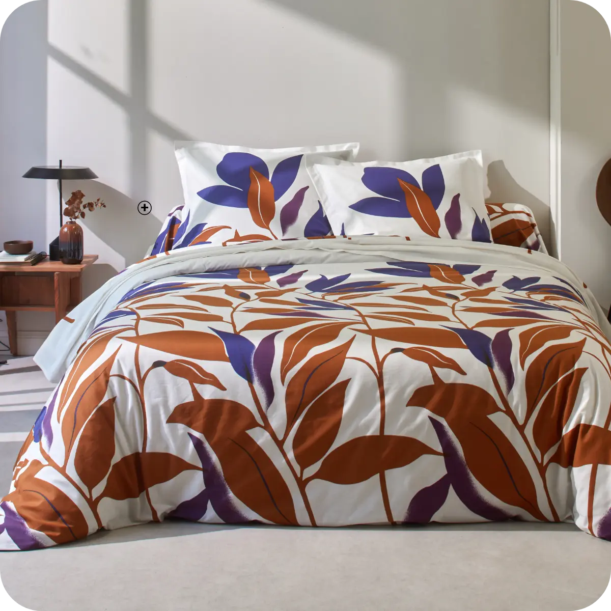 Dekbedovertrek van katoen Felicia, bloemenprint voor een landelijke stijl - Blancheporte