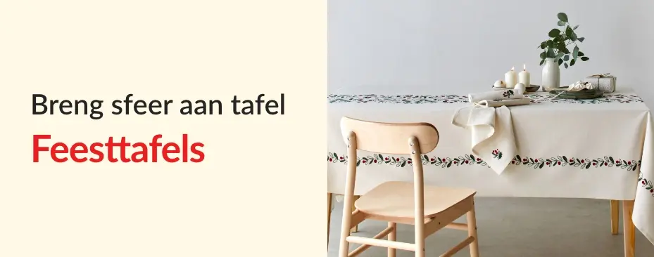 Word verliefd op onze selectie tafeldecoraties voor de feestdagen