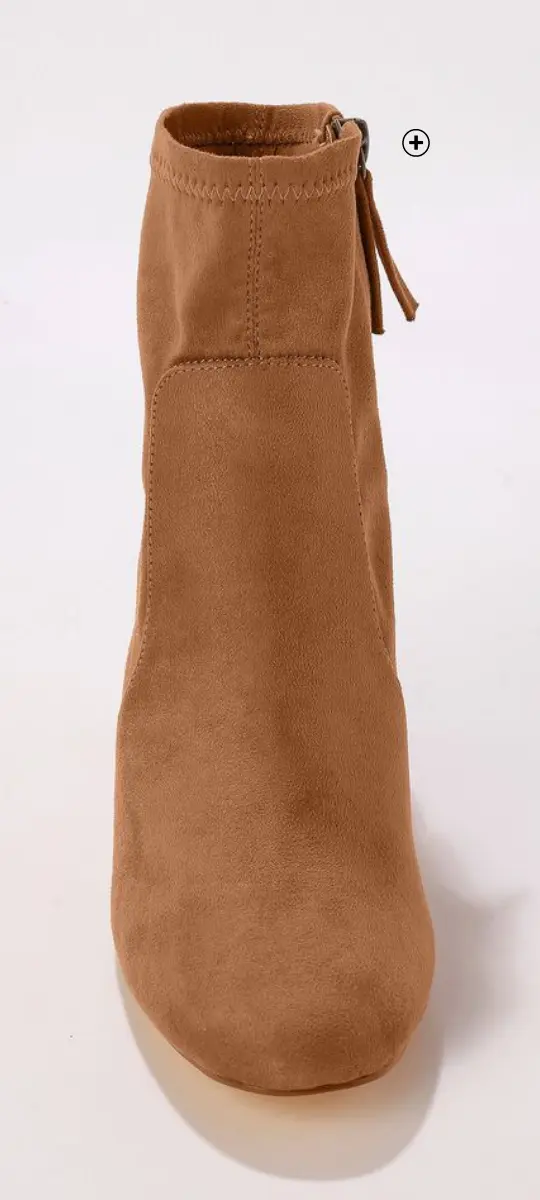 Boots met sokeffect in karamelbruin, comfortabel en modern om hoge boots te dragen in stijl | Blancheporte