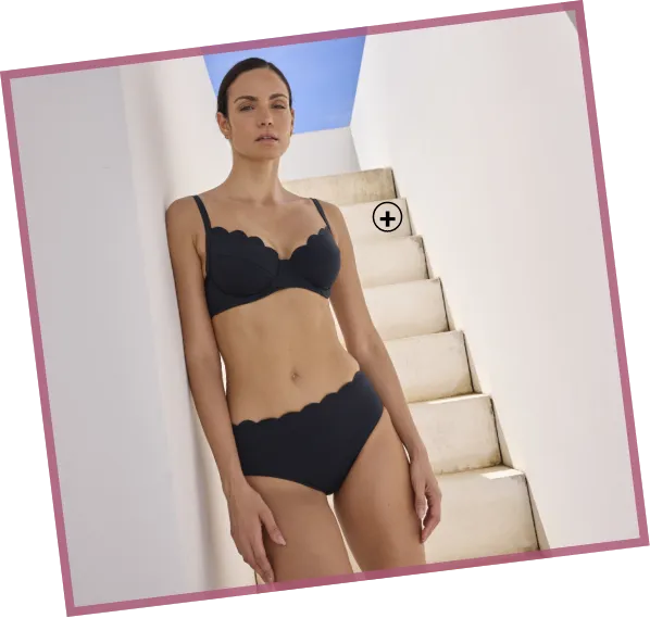 Haut de tankini imprimé asymétrique Cambuja, élégant et adapté aux fortes poitrines | Blancheporte