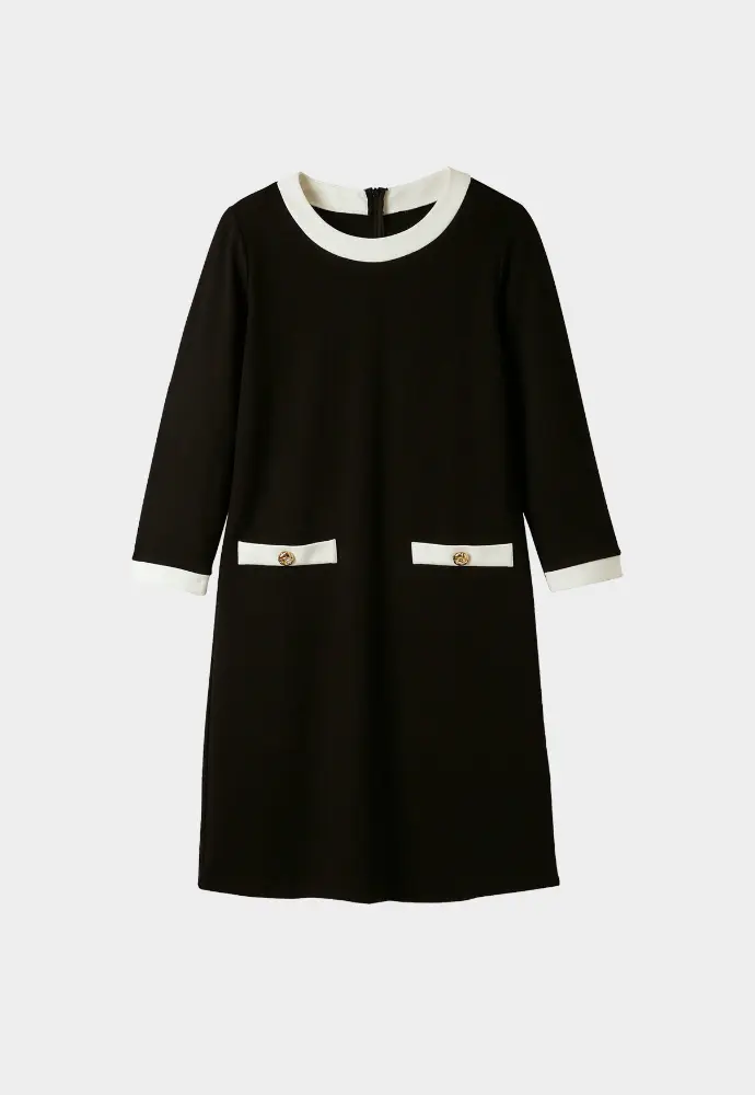 Tweekleurige jurk in milanotricot van Blancheporte