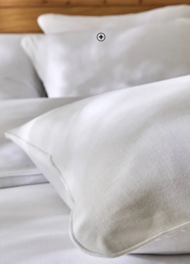 Dekbedovertrek in jersey katoen met paspel grijs – rekbaar en comfortabel dekbedovertrek materiaal | Blancheporte