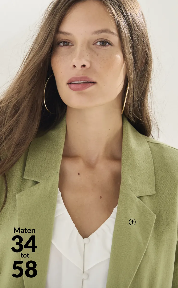 Groene blazerjasje, linnenmix - Blog Blancheporte