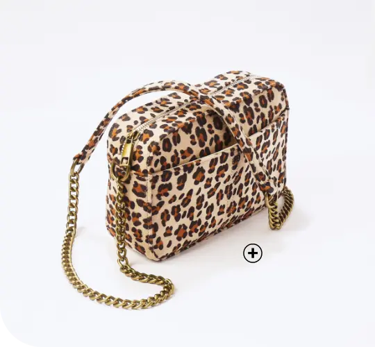 Tas met ketting en luipaardprint, een gedurfd accessoire voor een chique look met een trui | Blancheporte