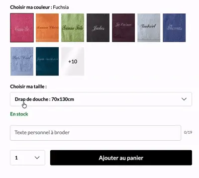 Collection serviettes de bain personnalisées, confort moelleux - 420 g/m² - Blog Blancheporte