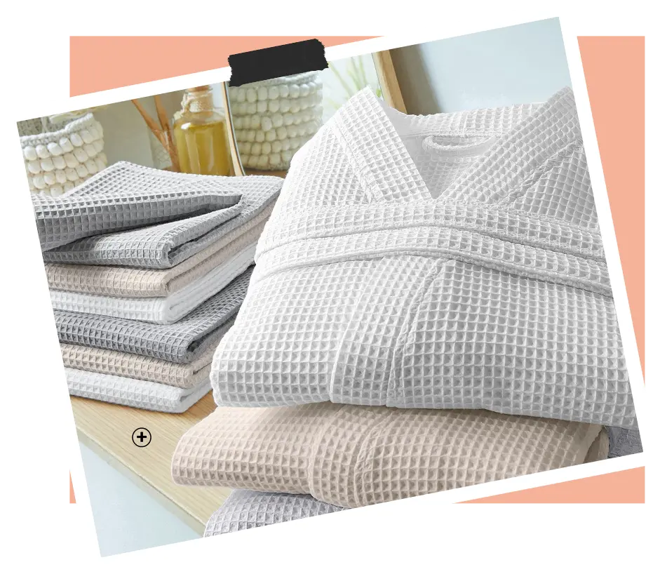 Uniseks badjas voor volwassenen in wit, goedkoop | Blancheporte badlinnen