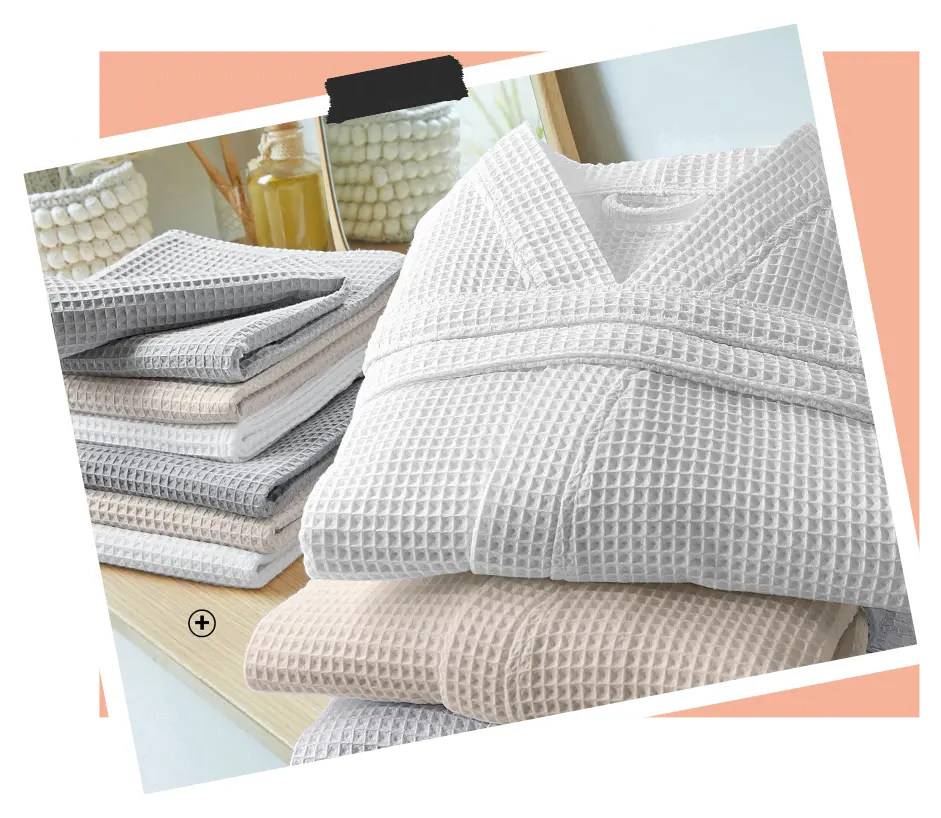 Peignoir de bain adulte mixte blanc pas cher | Linge de bain Blancheporte