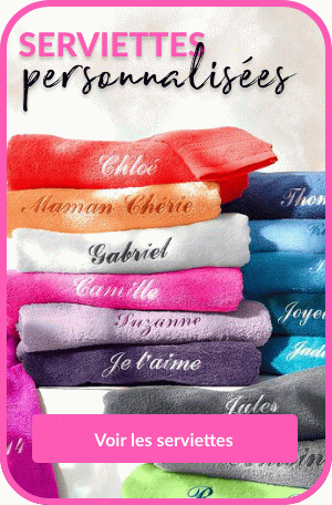 Découvrez notre gamme de serviettes personnalisées et brodées à petits prix