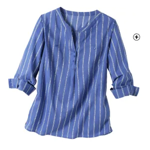 Gestreept marineshirt met 3/4-mouwen, ideaal voor een chique marinelook met een salopette | Blancheporte