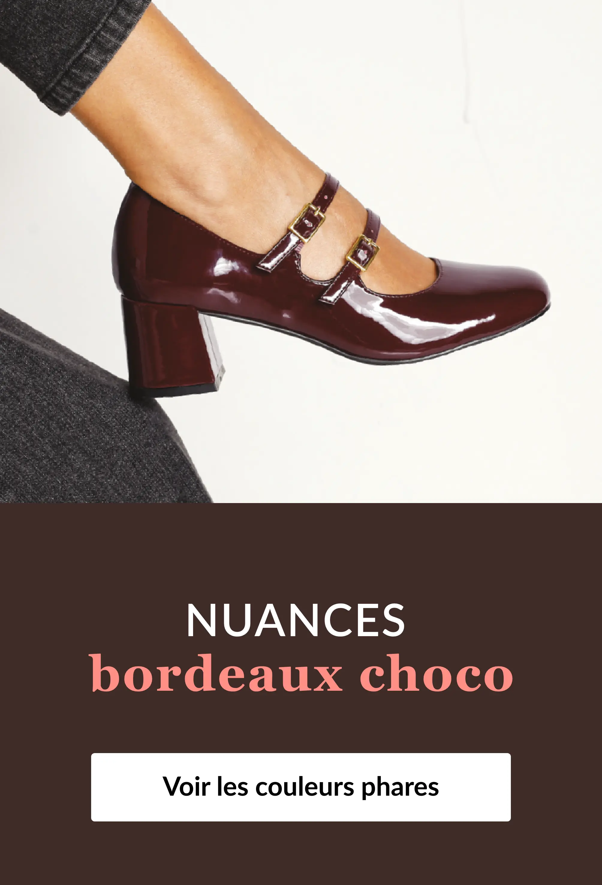 Découvrez notre sélection de chaussures aux nuances bordeaux sur Blancheporte.be