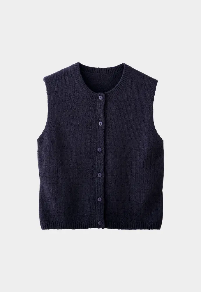 Mouwloze gilet met knopen van Blancheporte