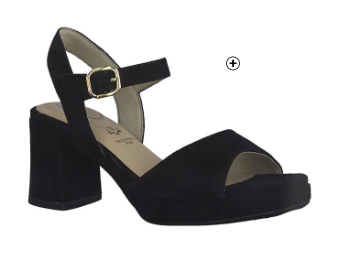 Sandalen met scratchriempje en hak Sandalen Tamaris® voor dames met scratchriempje en hak in zwart, goedkoop | Blancheporte