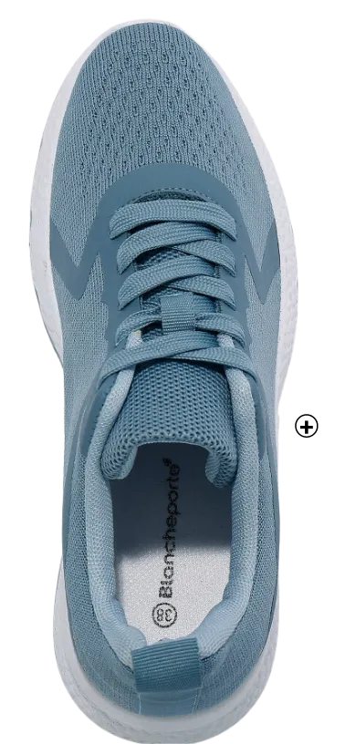 Lichte sneakers van ademend mesh, sportveters, kleur blauw - Blog Blancheporte