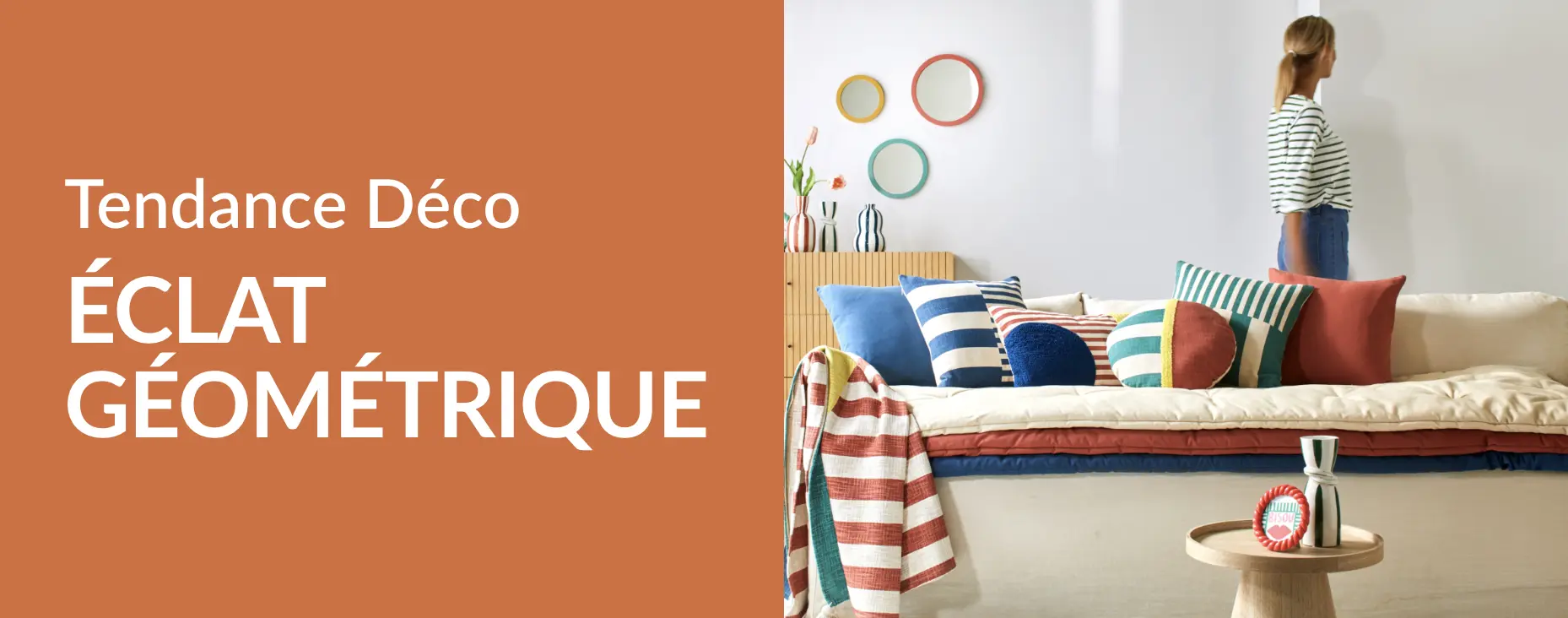 Découvrez notre sélection maison avec des motifs géométriques sur le site Blancheporte.be