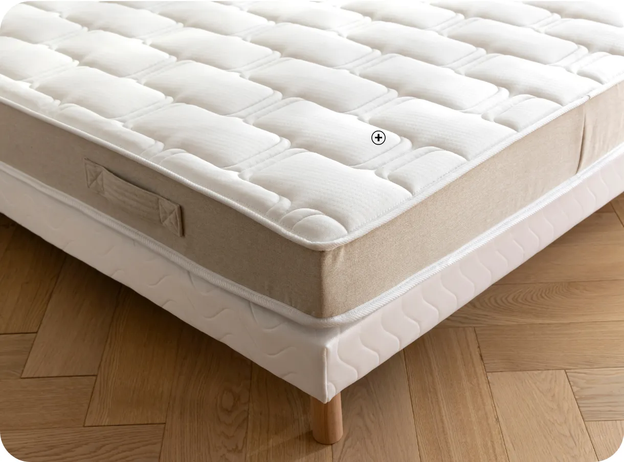 Matelas latex Conforlux Prestige ferme 18 cm, à associer pour bien comprendre comment choisir sa parure de lit et sa literie | Blog Blancheporte