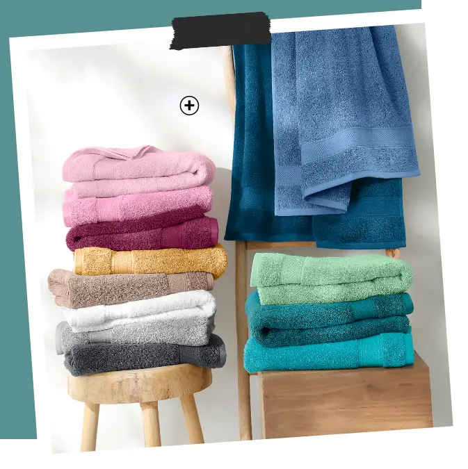 Badhanddoek in effen blauwe badstof, goedkoop | Blancheporte