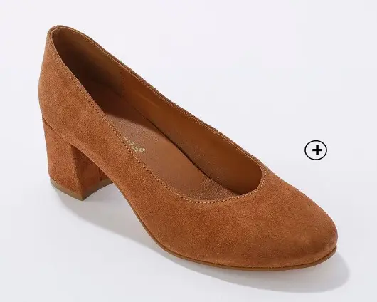 Escarpins femme en cuir marron à porter avec tailleur | Blancheporte