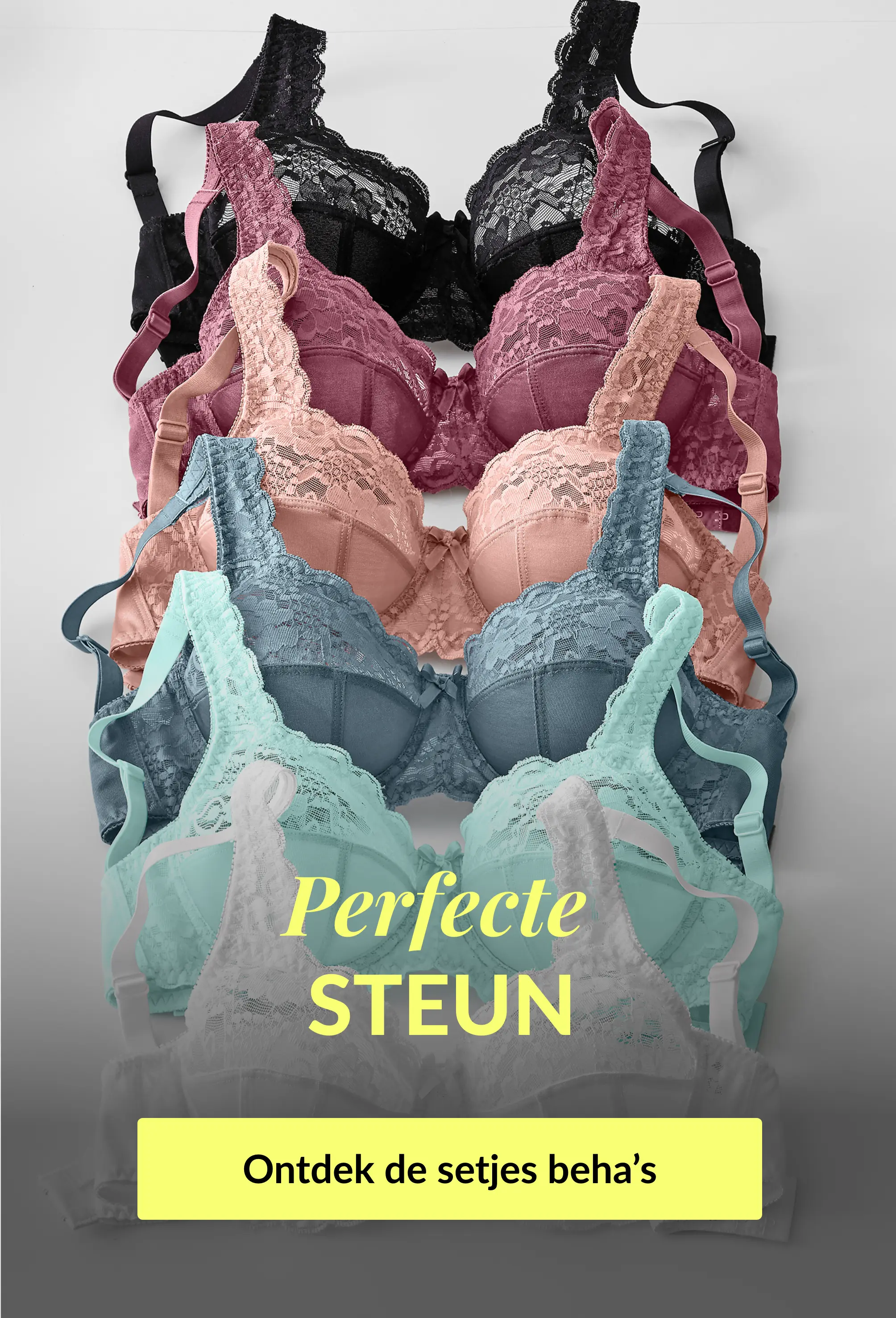 Perfecte steun, ontdek de setjes beha's