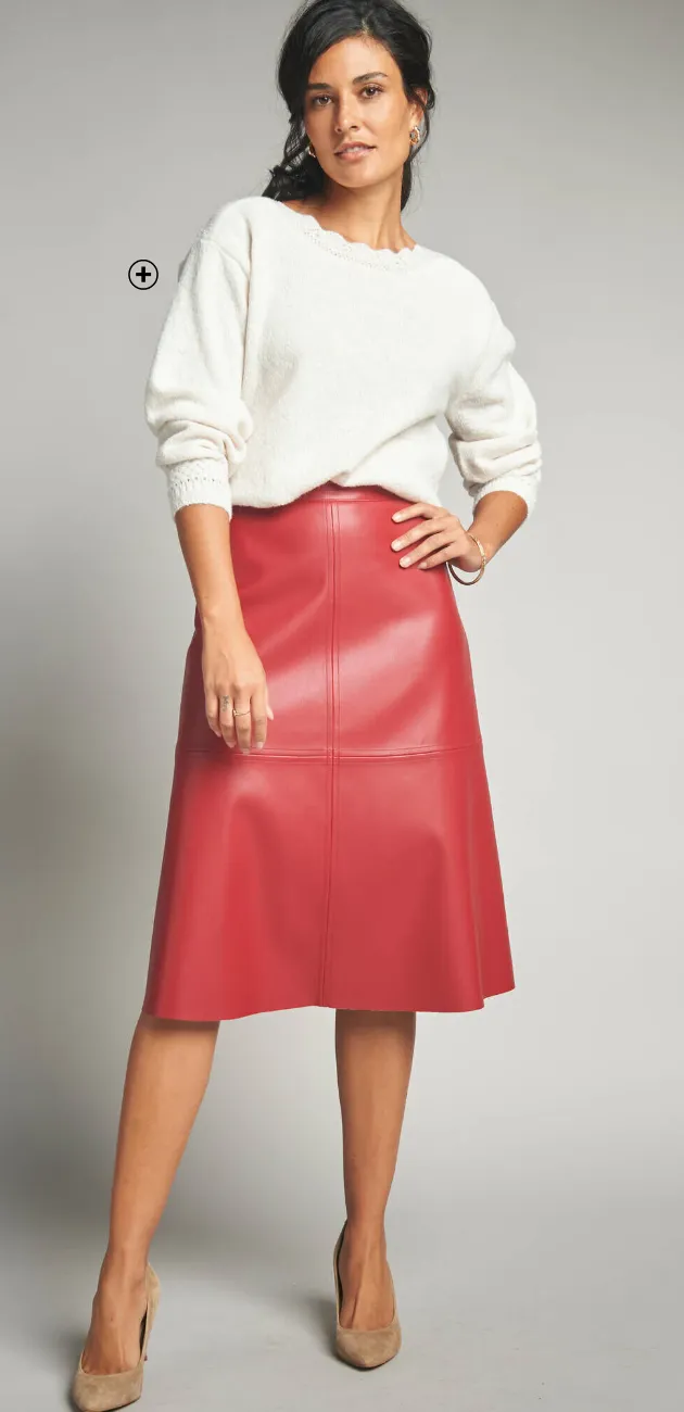 Zwierige midirok met gecoate look – elegante en moderne stijl Black Friday | Blog Blancheporte