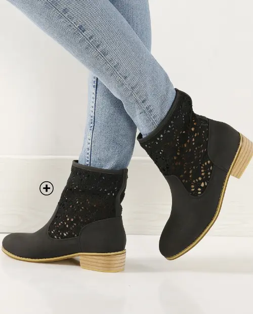 Boots in macramé, voor een bohemian en unieke stijl met originele, hoge boots | Blancheporte