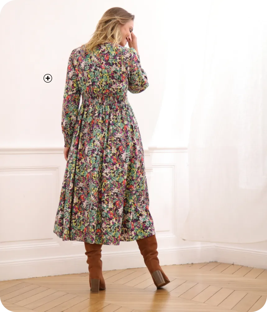 Robe midi fluide à imprimé tendance, parfaite à accessoiriser selon son style | Blog Blancheporte