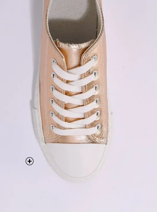 Sneakers voor dames met metallic veters, goedkoop | Blancheporte