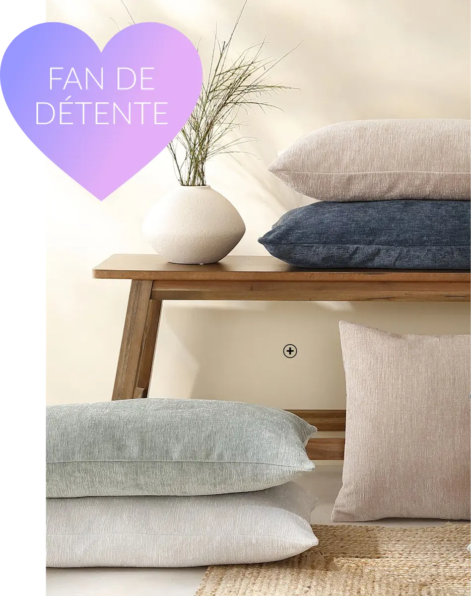 Lot de 2 housses de coussin bleu marine | Idées cadeaux fêtes des mères Blancheporte